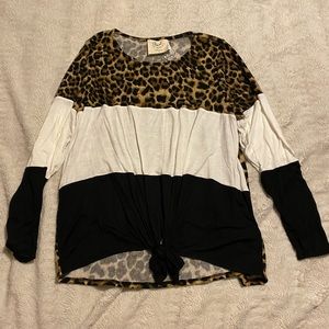 Long Sleeve Leopard Top